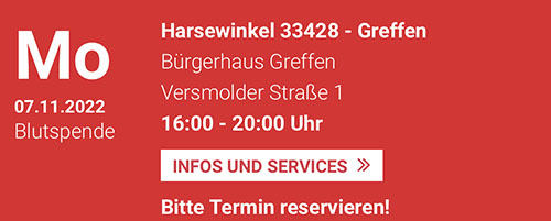 Blutspende - Bürgerverein Greffen e.V. in 33428 Harsewinkel-Greffen