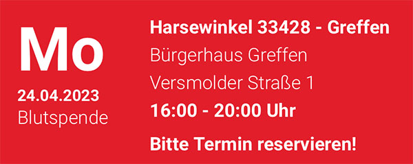 Blutspenden - Bürgerverein Greffen e.V. in 33428 Harsewinkel-Greffen