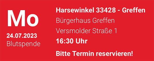 Blutspenden - Bürgerverein Greffen e.V. in 33428 Harsewinkel-Greffen
